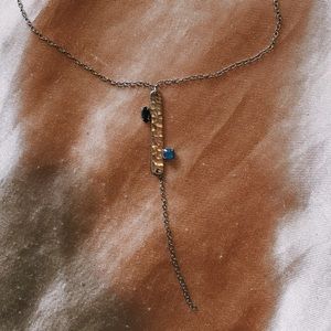 2 Gem and Gold Branch Necklace